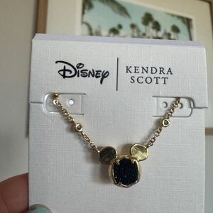 Kendra Scott Gold Necklace with Black Pendant